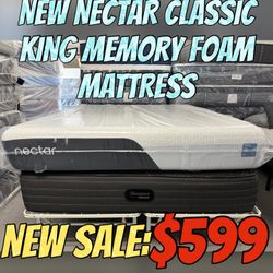 NEW NECTAR CLASSIC KING MEMORY FOAM MATTRESS 