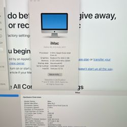 iMac 21.5” Retina 4k, 2017