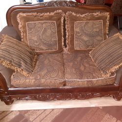 Two Piece Traditional Sofa And Loveseat Set