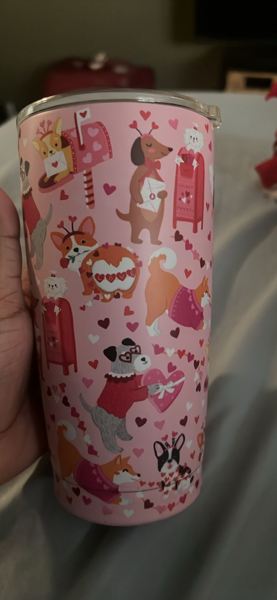 Valentine's Day Dog Tumbler