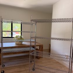 Heavy-Duty Metal Storage Racks – Set of 2