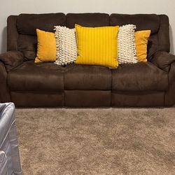 3 Piece Chocolate Brown Reclining Couches