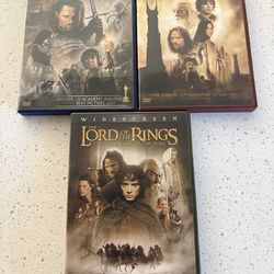 Set of 3 Lord of the Rings DVD