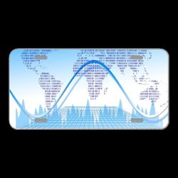 License Plate Novelty Car Front Big Data Data World Cloud