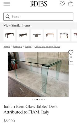 Italian Bent Glass Table 