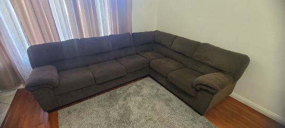 Brown sectional