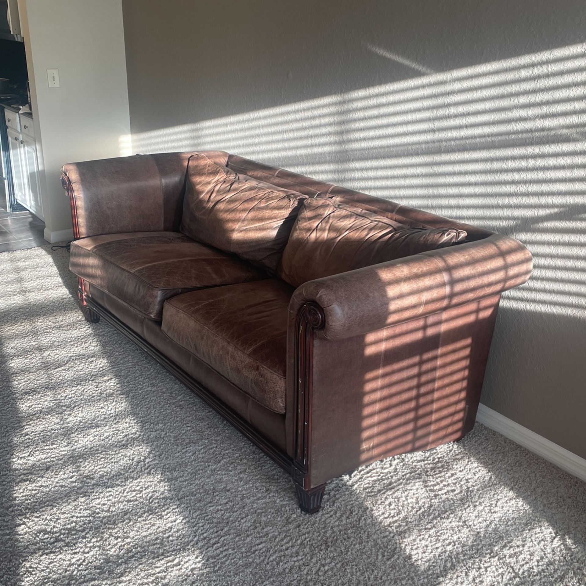 Bernhardt Sofa leather Brown