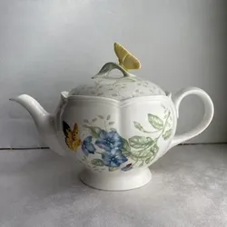 Lenox Butterfly Meadow Teapot With Lid ( Yellow Butterfly)