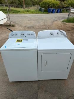 Whirlpool washer and  dryer laundry set