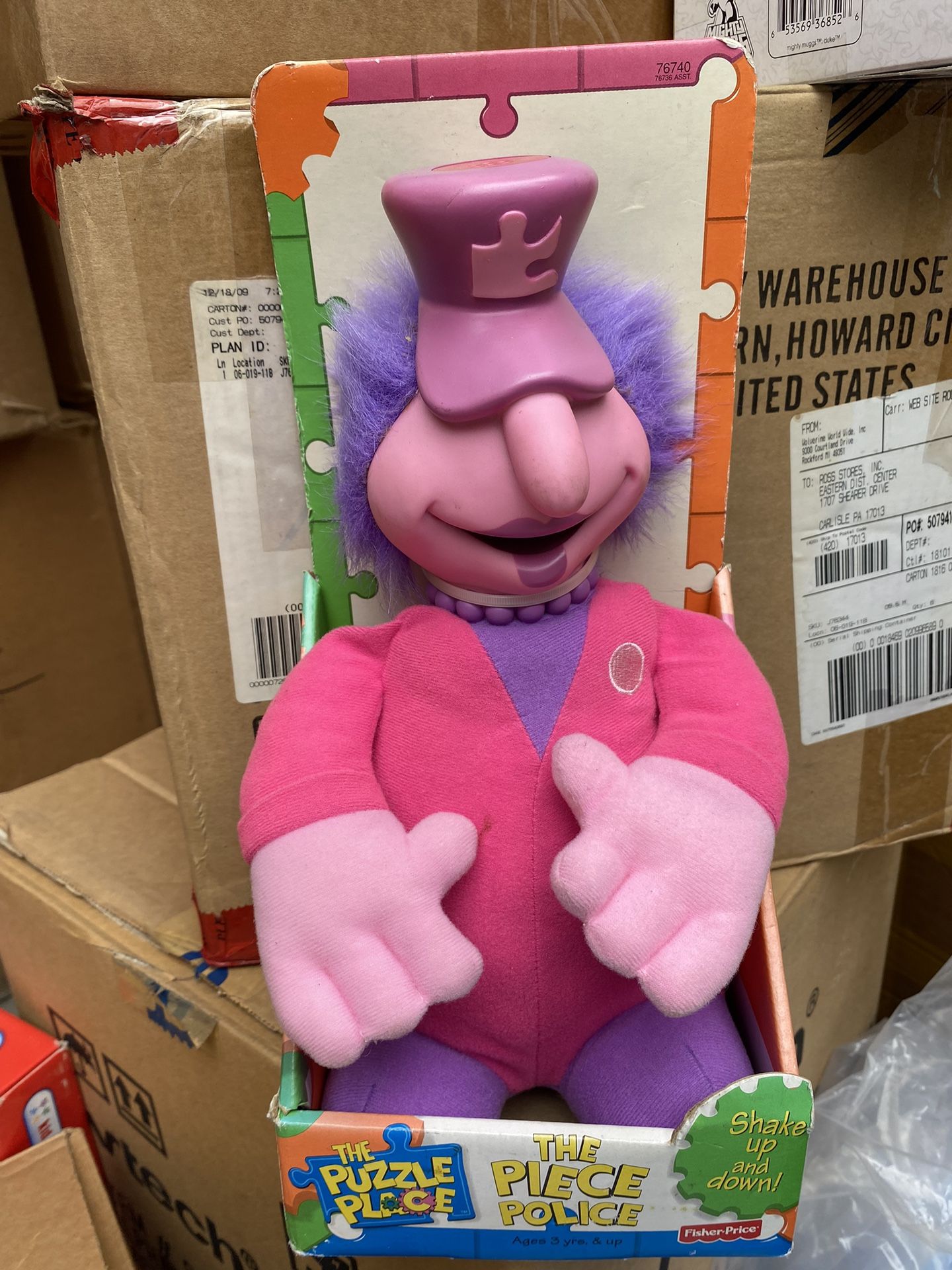 New Fisher Price The Puzzle Place Piece Police Shake To Make Noise 1995