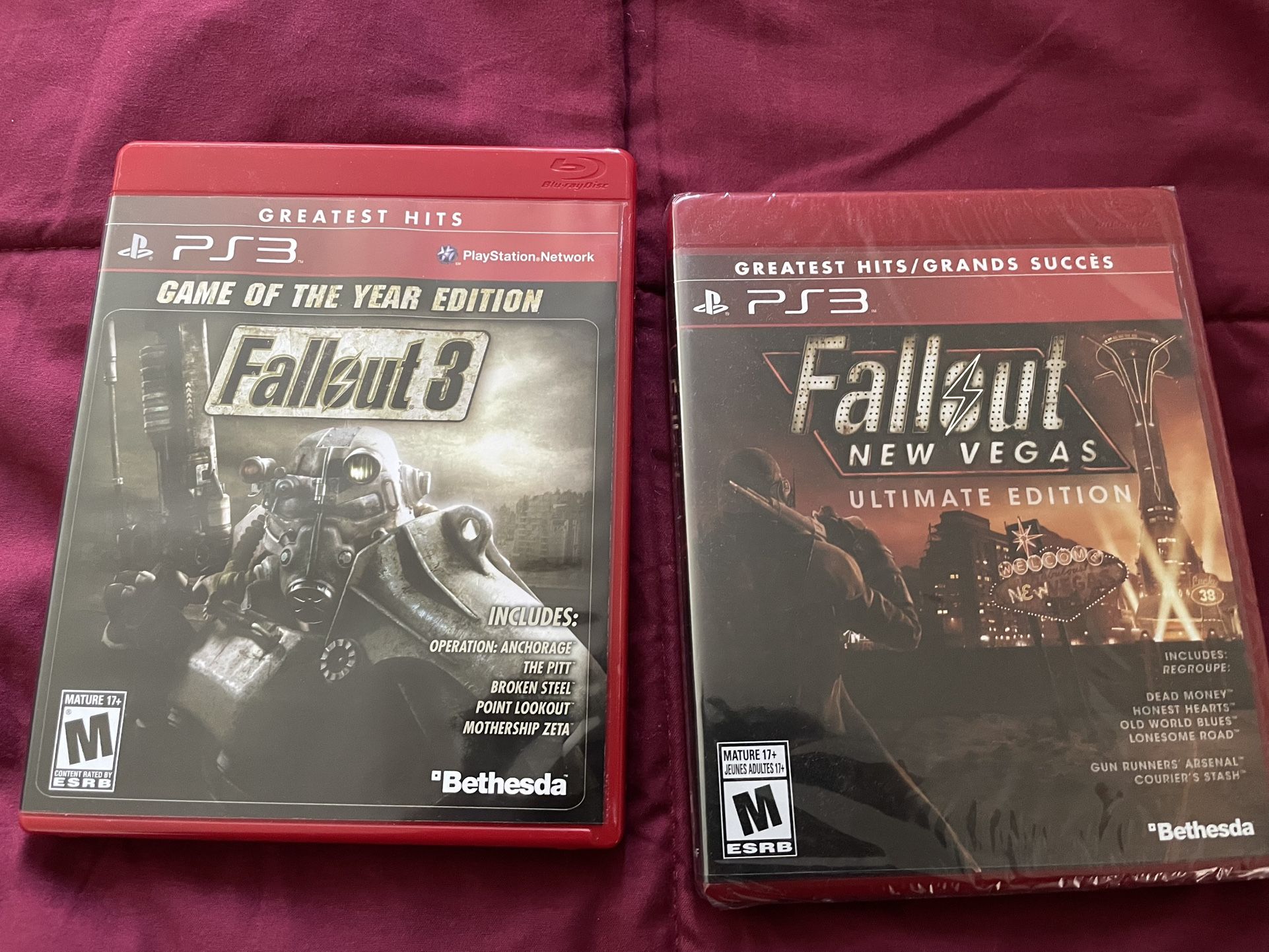 Fallout 3 GOTY & Fallout New Vegas Ultimate Edition PS3 Games Bundle 