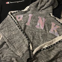 Victoria's Secret / Pink. 1 Hoodie, Crop Top ,And Champion Hoodie X small 