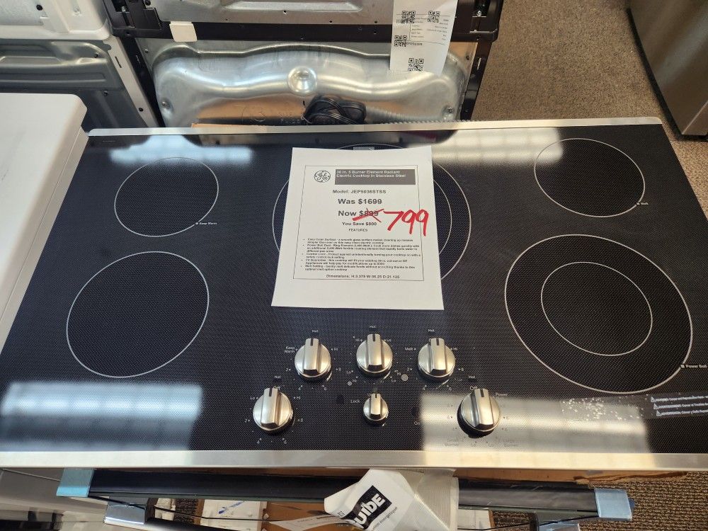 $599-$799 Opened Boxed Scratch And Dent Cooktops 1 Year Warranty, Express Delivery, 6 Month Financing At Appliances 4 Less!