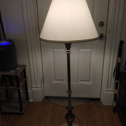 Quoizel Round Glass Antique Floor Lamp 