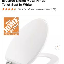 NEW in box Bemis Weston slow close elongated toilet seat nickel