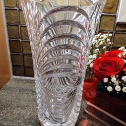 Vintage Royal Crystal Rock Tall Flower Vase