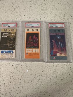 Super Bowl  #1 Ticket Stub & 2 Others