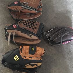 Baseball / Softball Gloves $25 Each 