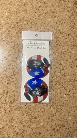Custom Roberto Clemente car coasters