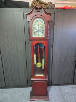 75" Polaris Tempus Fugit 31 Day Chiming Grandfather Grandmother Standing Clock w/ Key & Pendulum