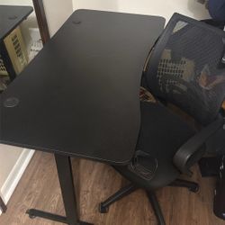 desk and chair
