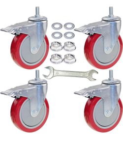Dicasal 5” Heavy Duty Stem Caster Wheels (set of 4) NEW, UNUSED