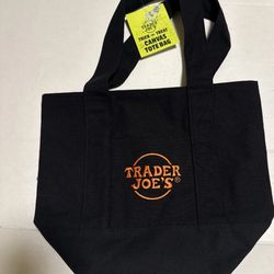 Trader Joes Mini Tote Bag Black