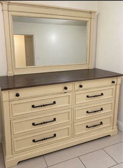 Bed frame and dresser