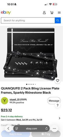 Bling License Plate Frame
