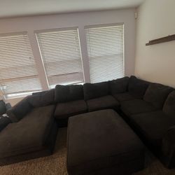 Large sectional With Ottoman 