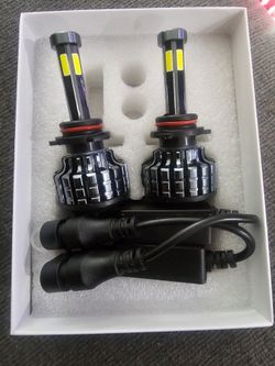 Brighter 6 sides LED lights 6000k Clear light with built in fan 9006.