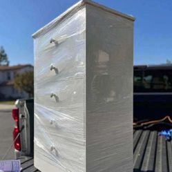 New Cajonera Blanca De 5 Cajones