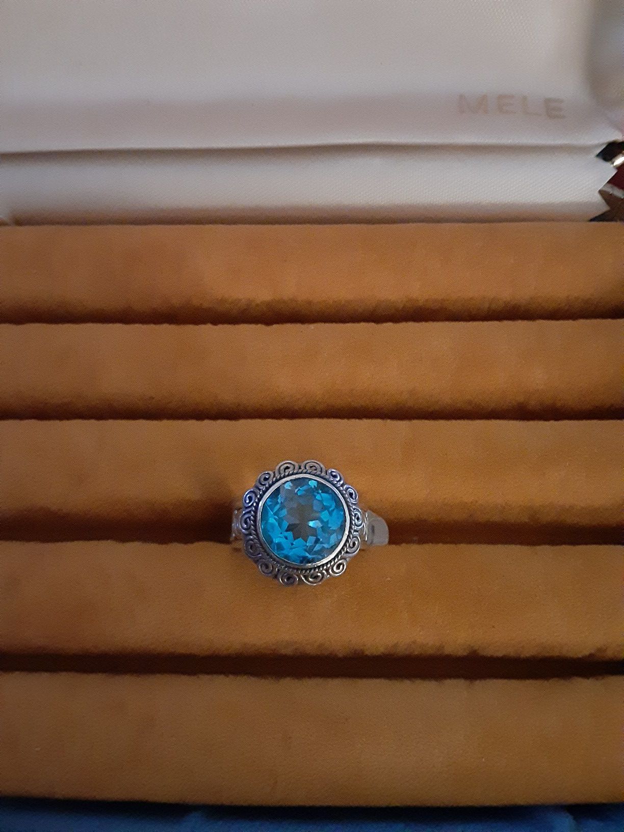 Size 5 1/2 blue gemstone ring