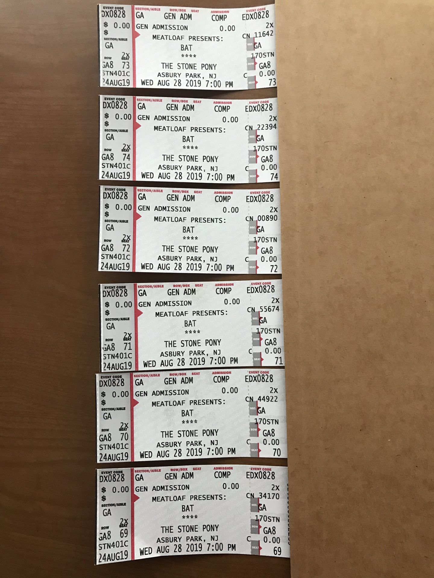Tickets for the stone pony meatloaf presents Bat tribute band
