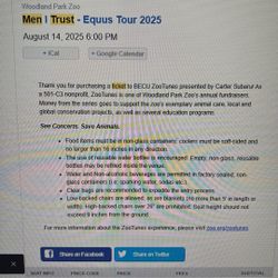 TWO Men I Trust Tickets - Woodland Park Zoo Aug 14