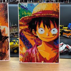 🏴‍☠️ LEGO Mosaic Art – Monkey D. Luffy (One Piece) | 10,240 Pieces | 3.3 ft × 2.3 ft