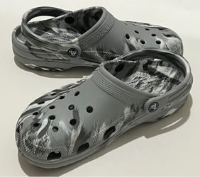 Crocs Classic Marbled Clog Tie-Dye Light Grey / Multi Unisex Men’s 8 Women’s 10