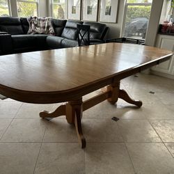 Large Oak Kitchen Table 