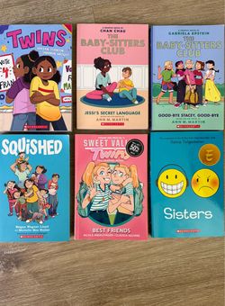 Books - Scholastic Graphic Novel Lot: The Baby-Sitters Club, Sisters, Twins, Squished