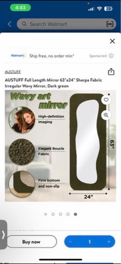 Dark Green Wavy Mirror