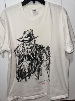 Supreme Yohji Yamamoto White Scribble Wolf T-Shirt Sz Medium 