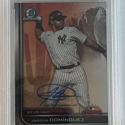 ‘23 Bowman Chrome JASSON DOMINGUEZ AFL Fall Stars Auto #/150 YANKEES PSA 10