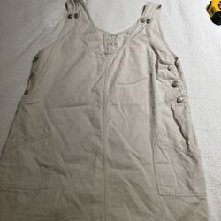 cherokee khaki overall dress xl  