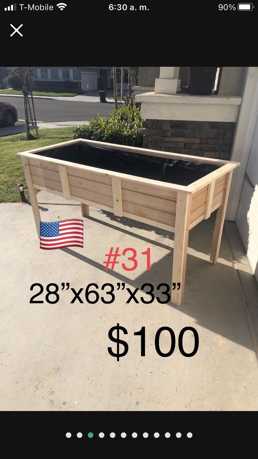 Wood Planter Box Garden Raised 