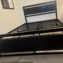 Black modern bed frame 
