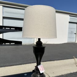 Brown Lamp With Tan Shade