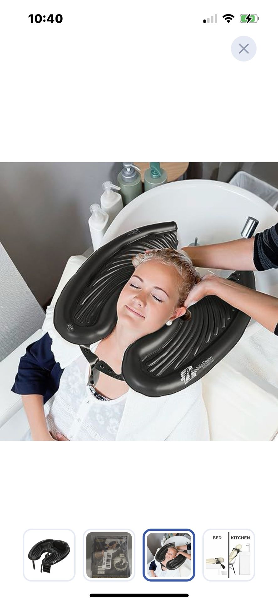 “New”Mobile Salon Inflatable Rinse Basin (for Washing & Cutting Hair In Shop Or Bed W/O Chair)retail$39
