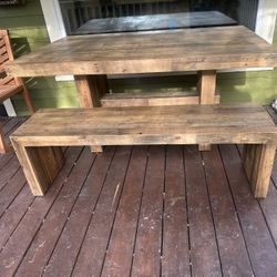 West Elm Emmerson Table And Bench