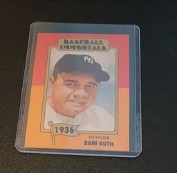 Babe Ruth card from in a hard protective case.  $10