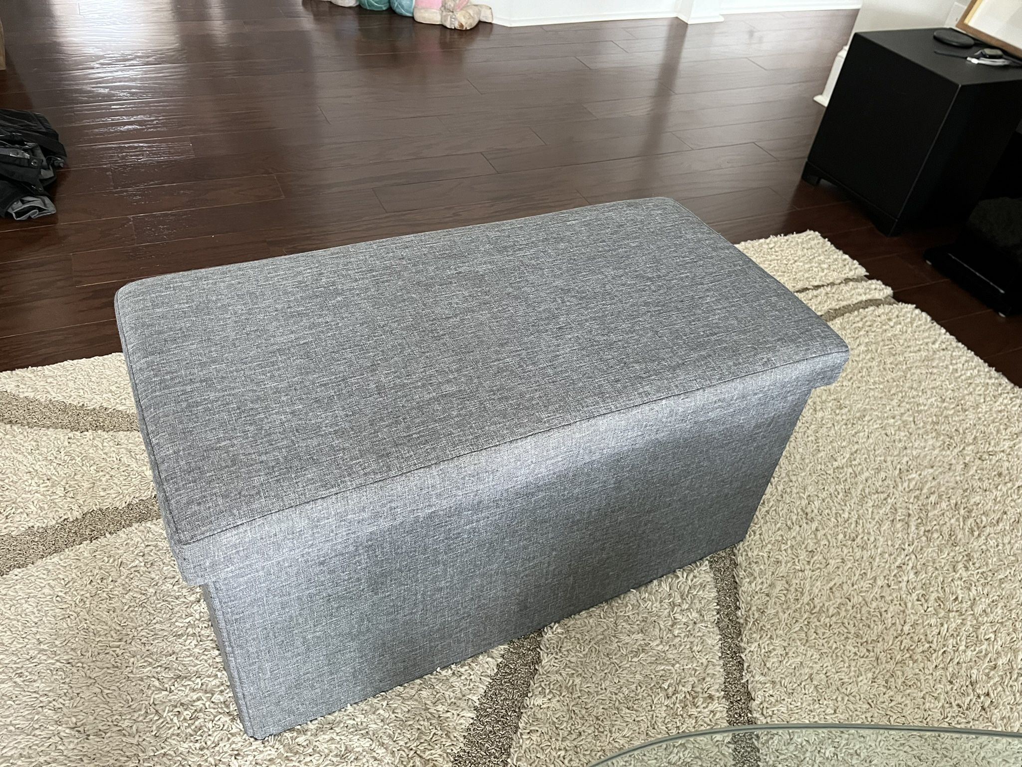 Grey Ottoman With Storage